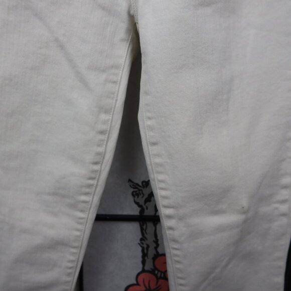J. Crew Stretch White Denim Skinny Jeans Size 27/30 - Picture 5 of 10